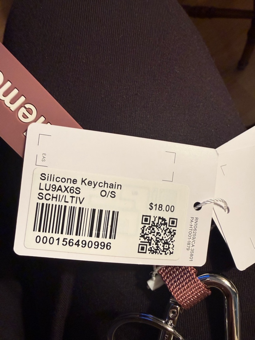 lululemon athletica Pink Silicone Keychain NWT - Picture 5 of 5